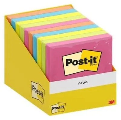 Immagine prodotto di Post-It Blocco Foglietti Notes 76x76 mm Colori Assortiti 100 Fogli Conf. 10 Blocchi