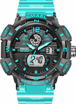 Produktbild von SMAEL Männer Sportuhr 50m Wasserdichte Luminöse Digitale Quarz Armbanduhr
