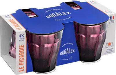 Image de Lot de 4 verres Picardie prune - Duralex