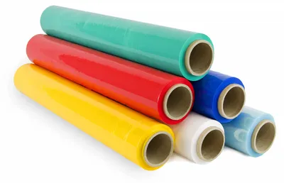 Stretchfolie 50 cm × 300 m, 12 Rollen, mehrfarbig, Handwickelfolie
