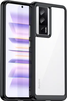 Produktbild von Xiaomi Poco F5 Pro Hülle, Klar Rückseite Stoßfeste TPU Silikon Bumper Schutzhülle für Xiaomi Poco F5 Pro/Redmi K60/K60 Pro Schwarz