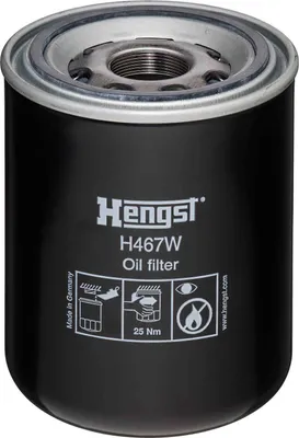 Image de Filtre à huile à visser, 177 mm, HENGST FILTER, compatible notamment avec BOMAG
