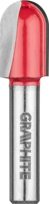 Obrázok produktu pre GRAPHITE fréza s dlhou drážkou v tvare U, TCT, priemer vŕtania 6,35/12,7/25,4 mm, pracovná dĺžka 15,5/19,6/22,5 mm, priemer stopky 8 mm, na masívne drevo, MDF, drevotriesku, preglejku (12,7 x 19,6 x 8 mm)