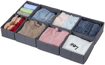 Produktbild von Graue Klapp-Organizer-Set 8-teilig, 100x58 cm, stabil