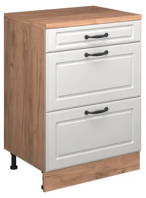 Image de Meuble pour combles Vicco Rion Blanc campagne 60x81.6cm sans pente avec 3 tiroirs, Model 60778