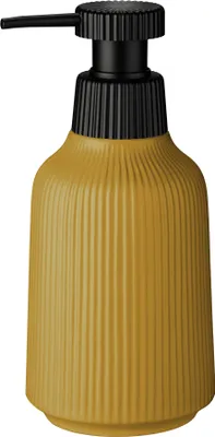 Immagine prodotto di KADAX comodo dispenser di sapone in ceramica, dispenser con pompa in plastica, dispenser di lozione, dispenser di shampoo, giallo