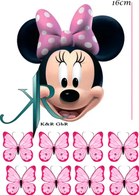 Produktbild von Minnie Maus Tortenaufleger,Geburtstag,Tortendeko Oblaten Premium A4