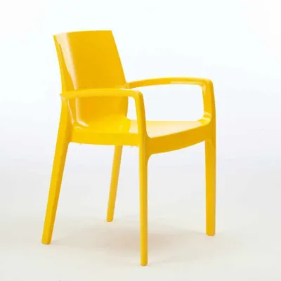 Immagine prodotto di Cream Grand Soleil Sedie impilabili in polipropilene con braccioli Bar cucina - Giallo