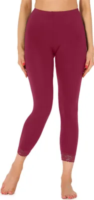 Image de Leggings 7/8 pour femme Merry Style avec dentelle MS10-342 (bordeaux, XXL)