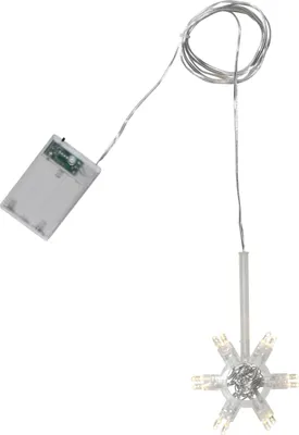 Produktbild von Star Trading 083-00 LED-Lichterkette "Lighty"Kabel: transparent, LED warmwhite,Länge ca. 1,5 m, Batterie, Timer,Sichtkarton