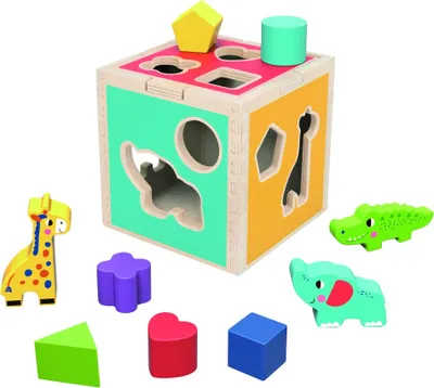 Immagine prodotto di Puzzle di cubi di legno con animali