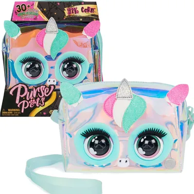 Obrázok produktu pre Purse Pets Purrisma Unicorn, Dievča, Taška cez rameno, Zips, Viacfarebný, Vzor, 150 mm
