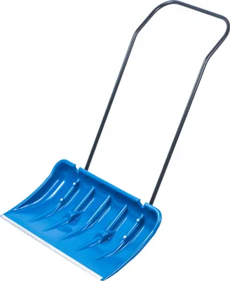 Produktbild von KADAX Schneeschaufeln "Cances", breite Schneeschieber mit Rädern, Schaufel mit Metallgriff, Blau