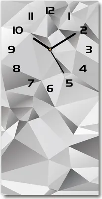 Produktbild von Wanduhr aus Glas – 30x60 cm - Glasbild - Glasuhr - Gehärtetes Glas -3D-Abstraktion