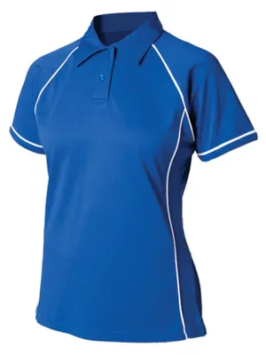 Produktbild von Finden+Hales LV371 | Ladies Piped Performance Damen Poloshirt - Farbe: Red/White - Größe: L