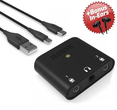 Zdjęcie produktu dla Interfejs audio Rode AI-Micro 2-kanałowy + słuchawki douszne w prezencie