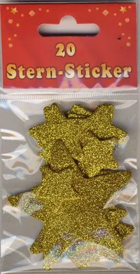 Produktbild von 20 Edel Sticker Sterne gold