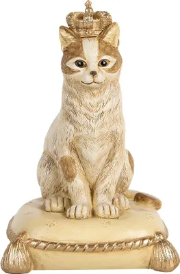 Produktbild von Clayre & Eef Spardosen Katze 14x13x20 cm Beige Kunststoff