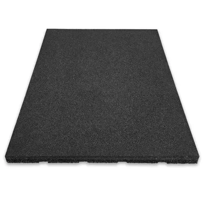 Image de FLOORDIREKT Dalle d'extérieur Tapis de protection contre les chutes Play Protect, tapis de protection du sol avec drainage, épaisseur 2,5 cm, combinable individuellement, noir, 50 x 50 cm