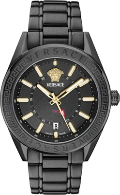 Produktbild von Versace Herren Armbanduhr V-CODE GMT Schwarz VEAFA0824