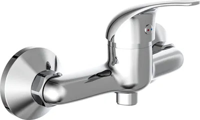A chrome-finished faucet is shown against a white background.