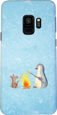 Produktbild von Mr. & Mrs. Panda Samsung Galaxy S9 Handyhülle Pinguin Lagerfeuer - Eisblau - Geschenk, Liebe, Leben, Cover, Job, Handy Case, Maus, Schutzhülle, Hülle