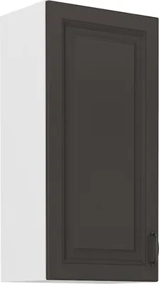 Image de Armoire haute supérieure SOPHIA – largeur 45 cm, gris foncé / blanc