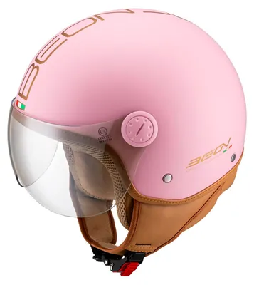 Produktbild von BEON Design Luxe Jethelm Scooterhelm mit Visier, M, Mattrosa