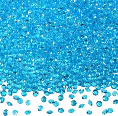 Imagen del producto de Cristales de acrílico decorativos, 12000 unidades, de 3 mm, color azul, para la decoración de mesas