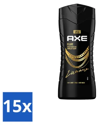 Zdjęcie produktu dla 15 sztuk żelu pod prysznic Axe Flaxe - 250 ml - zestaw ekonomiczny
