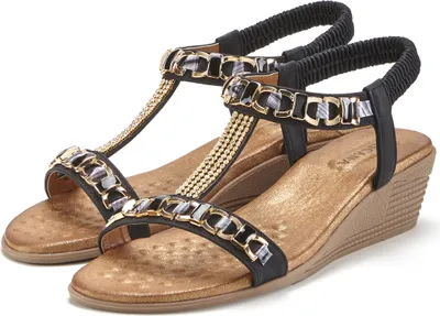 Produktbild von VIVANCE Sandalette Sommerschuh, offener Schuh, Sandale, Keilsandalette, schwarz Größe 37