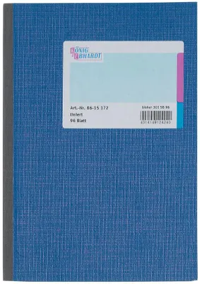 Obrázek produktu pro König & Ebhardt 8615271 Kladde A5 kariert, 5 mm rot