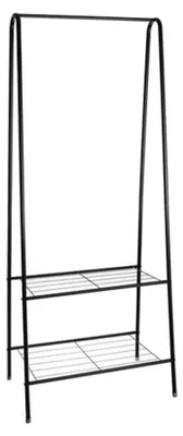 Obrázok produktu pre Stojan na oblečenie s policami na topánky, 153 x 60 x 34 cm