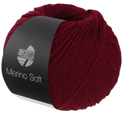 Produktbild von Lana Grossa MERINO SOFT Wolle 50 g Strapazierfähiges Mischgarn mit Merino-Wolle 125 m Farbe 024 - Burgund