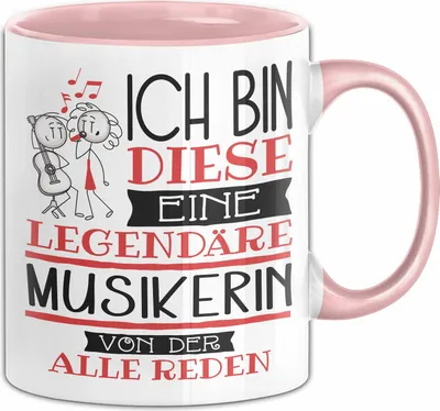 Produktbild von Musikerin Tasse Geschenk Ich Bin Diese Eine Legendäre Musikerin Von Der Alle Reden Geschenkidee Geburtstag Weihnachten (Rosa)