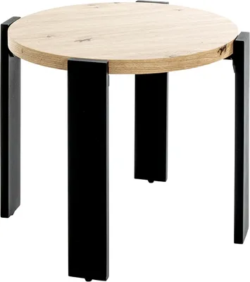 Produktbild von Beistelltisch >54463< in eiche, schwarz, MDF, Metall - 46x50cm (HxD)