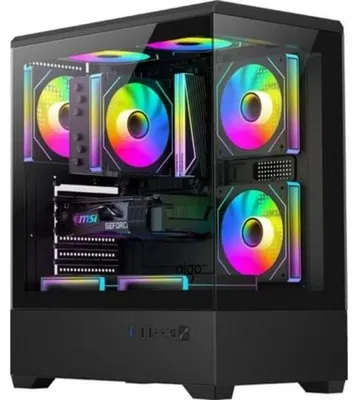 Immagine prodotto di Case per PC Darkflash C365 ATX E-ATX ITX con vetro temperato nero a 270° e 5 ventole