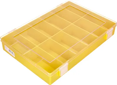 Zdjęcie produktu dla Skrzynka asortymentowa PS, 12 przegródek, żółta
