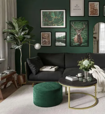 Produktbild von Runder Tisch CIRI mit Hocker Gold Matt