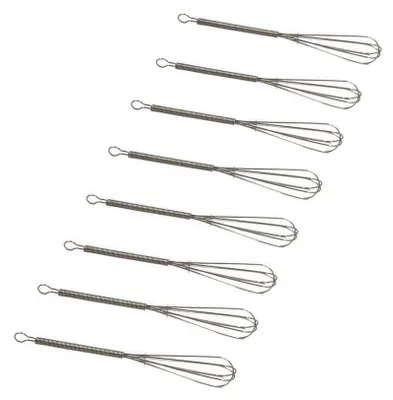 Produktbild von Mini Schneebesen 8 Stk, 18 Cm Edelstahl Handrührbesen Für Eier Teig Sahne, Küchenhelfer Zum Backen Und Kochen