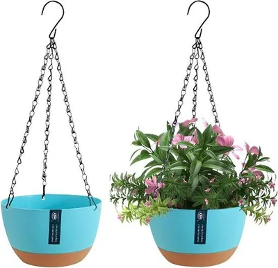 Produktbild von Famanu Hängende Wandvase - Set von 2 - Schwarz - Für Innen und Außen