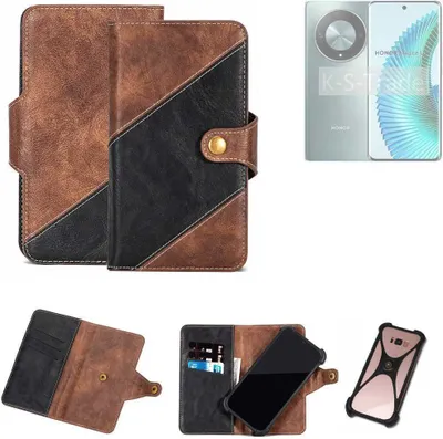 Produktbild von K-S-Trade Handyhülle Schutzhülle Bookstyle Case kompatibel mit Honor Magic6 Lite Klapphülle Cover Hülle Schutztasche 1x