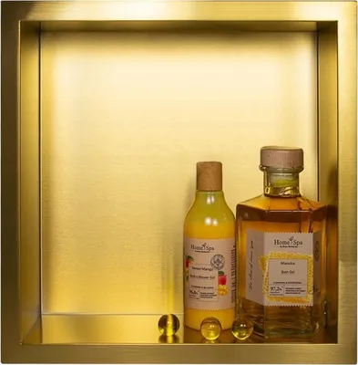 Immagine prodotto di Nicchia a muro nicchia doccia montaggio a scomparsa oro bagno 30x30x10cm acciaio inox