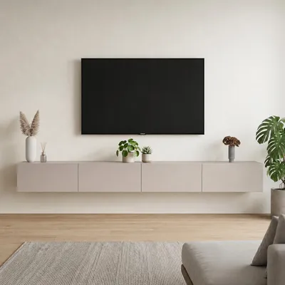 Produktbild von WEST TV-Lowboard 280 cm (2x 140cm), wandhängend, mit Stauraum, Kaschmir