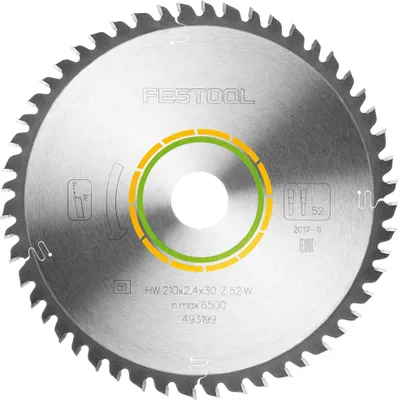 Zdjęcie produktu dla Festool tarcza pilarska z drobnym uzębieniem 210 x 30 x 2,4 mm W52 210 mm 52 zęby ( 493199 )