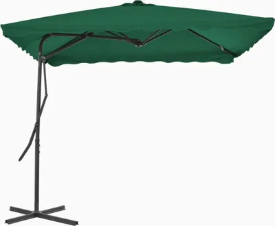 Zdjęcie produktu dla Parasol ogrodowy na słupku stalowym, 250 x 250 cm, zielony