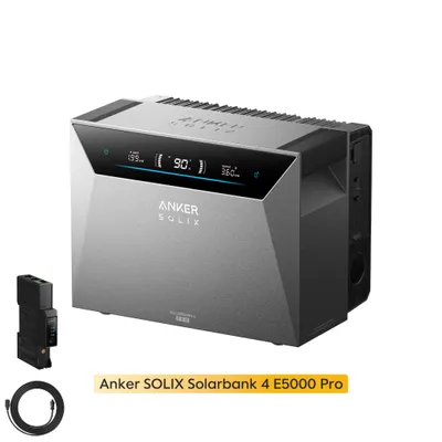 Produktbild von Anker SOLIX Solarbank 4 E5000 Pro 5kWh All-in-One Stromspeicher mit Smart Meter Gen 2 Und Anker SOLIX AC-Kabel mit Wieland-Stecker (0% MwSt)