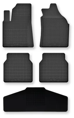 Image de Tapis de sol en caoutchouc + tunnel pour Opel Crossland X 2017- (crossover) – 5 pièces, noirs, semi-universel, adapté