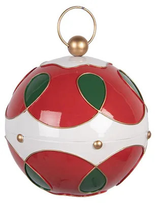 Obrázok produktu pre Dekoratívna figúrka od spoločnosti Clayre & Eef, vianočná téma, priemer 24 cm, výška 27 cm, červená, kov