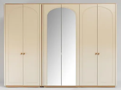 Immagine prodotto di Armadio a specchio, beige, moderno, con ante a battente, Immagine generata dall'IA